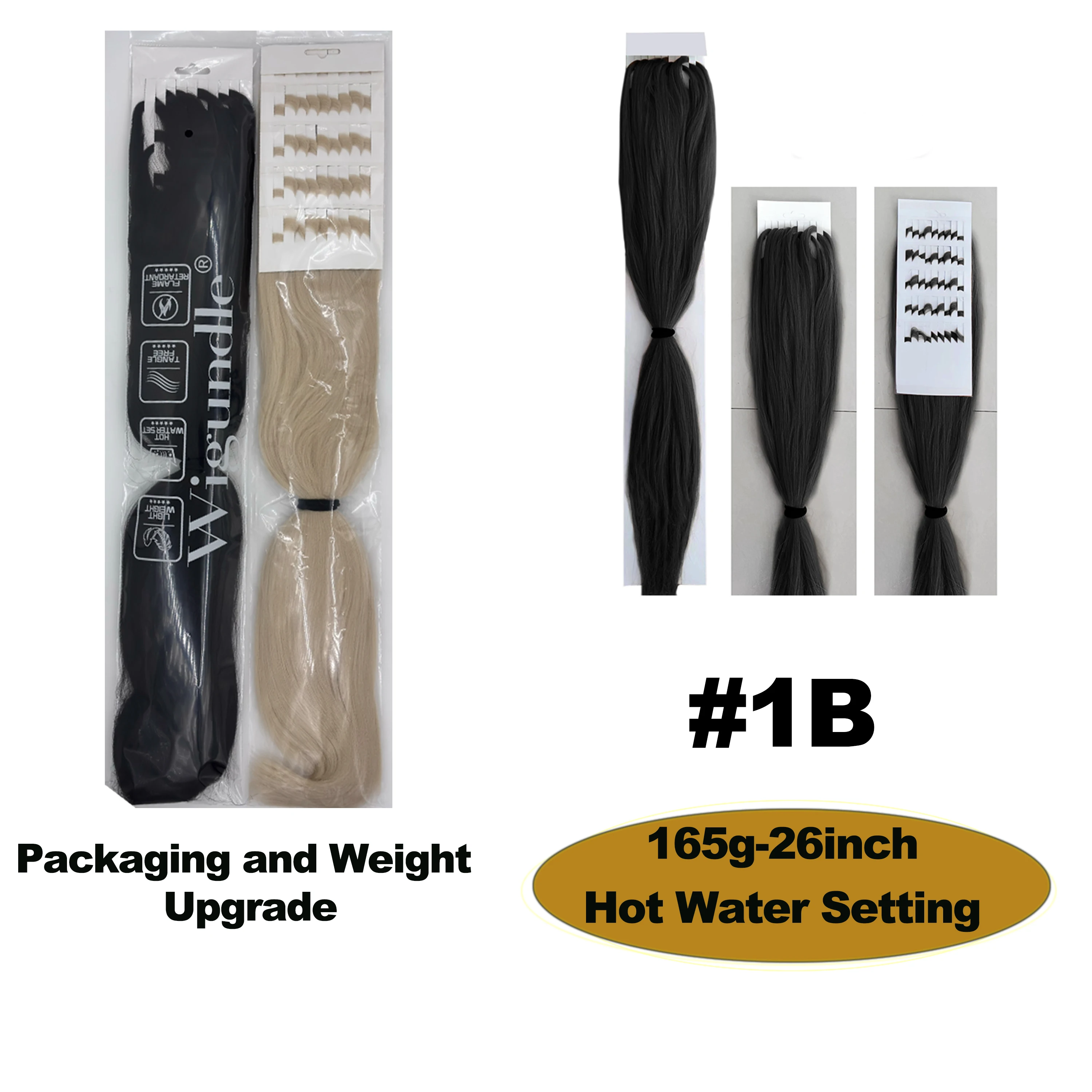 Color: T4/27/30, Stretched Length: 26inches, Bulk Buy: 3Pcs/Lot - Kanekalon 26inch Hot Water Set Pre Stretched Jumbo Braiding Hair Box Twist Braids Synthetic Hair Extensions For Women Soft Yaki