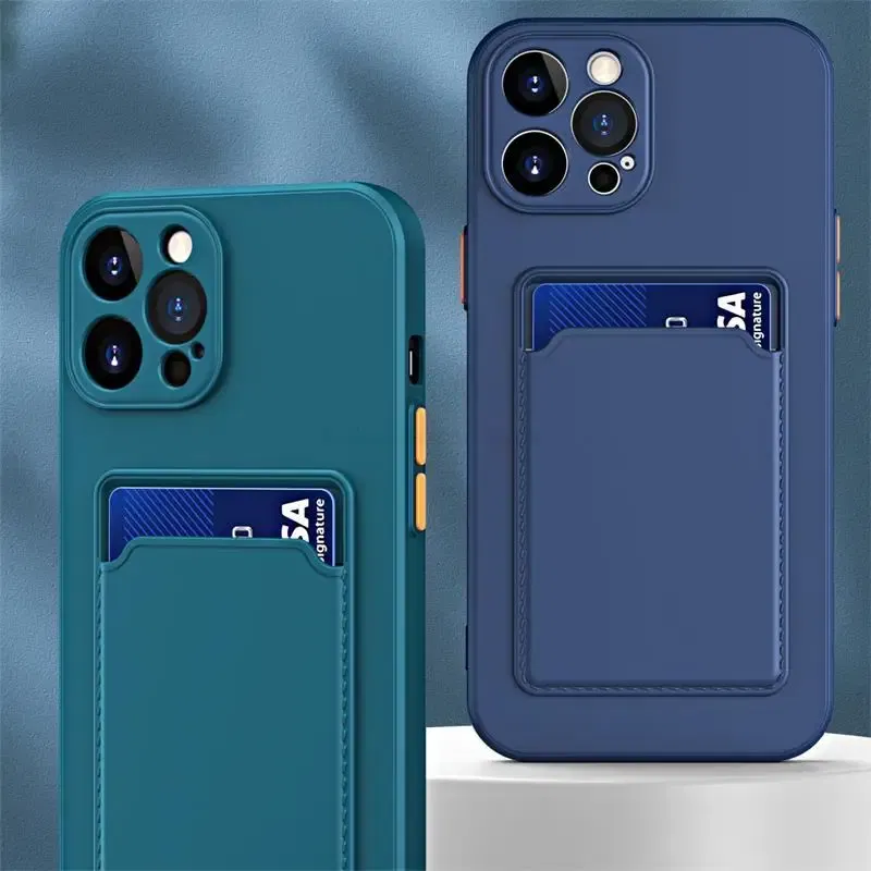 Color: Clear, Material: POLYESTER - Card Holder Wallet Case For Samsung Galaxy A32 A53 A33 A13 A52 5G Case on A72 A22 A12 A51 A71 Shockproof Liquid Silicone Cover