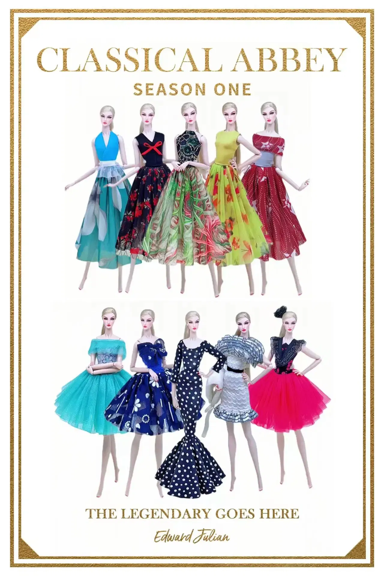 Color: light green - clothes for barbie extra