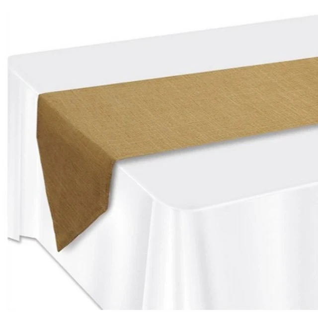 Kraft Table Runner Faux Burlap