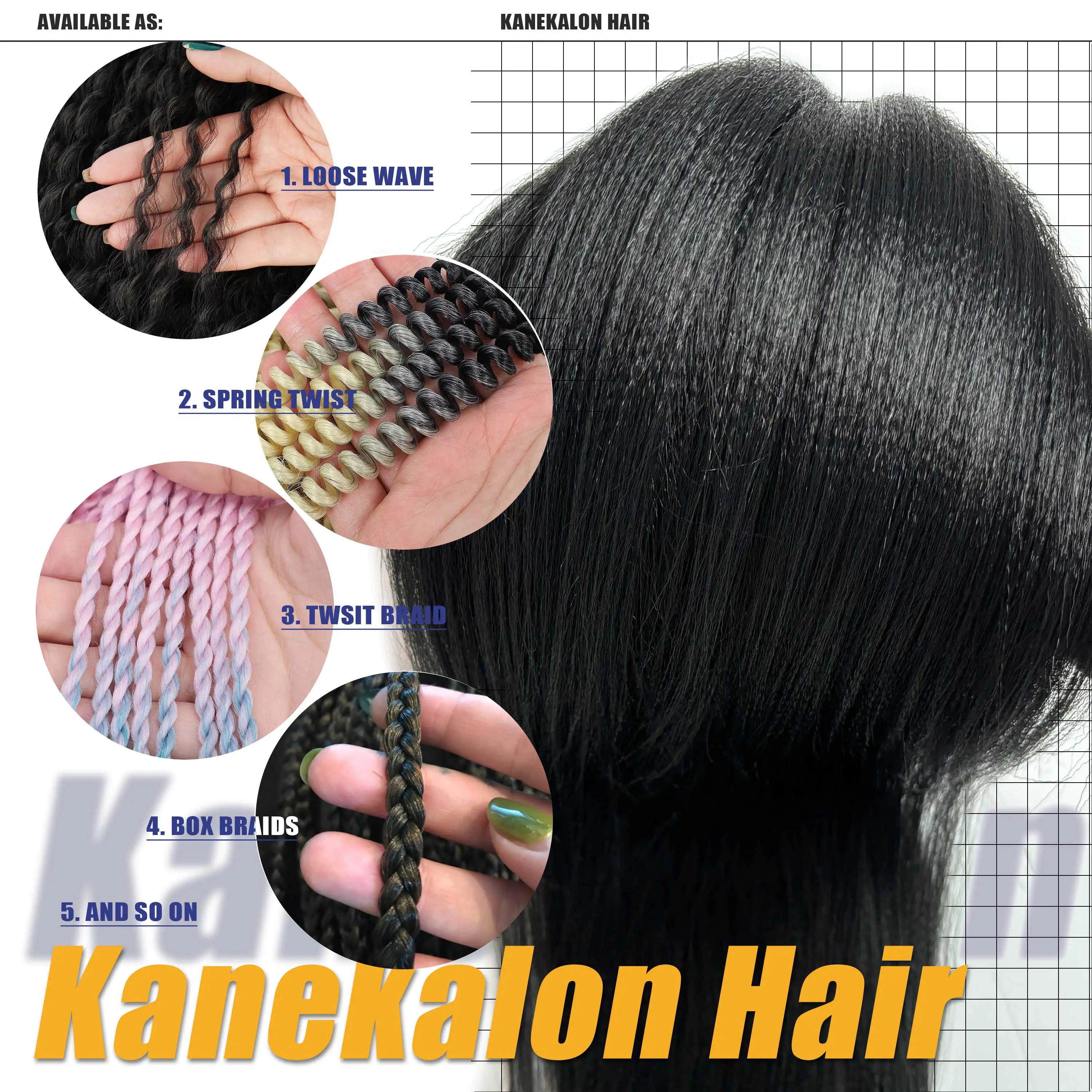 Color: P18/613, Stretched Length: 32inches, Ships From: CHINA, Bulk Buy: 3Pcs/Lot - Synthetic Braiding Hair Wholesale 82Inch 165g Ombre Braiding Hair Packs Jumbo Braid Hair For Women DIY Hairstyle Blue Grey