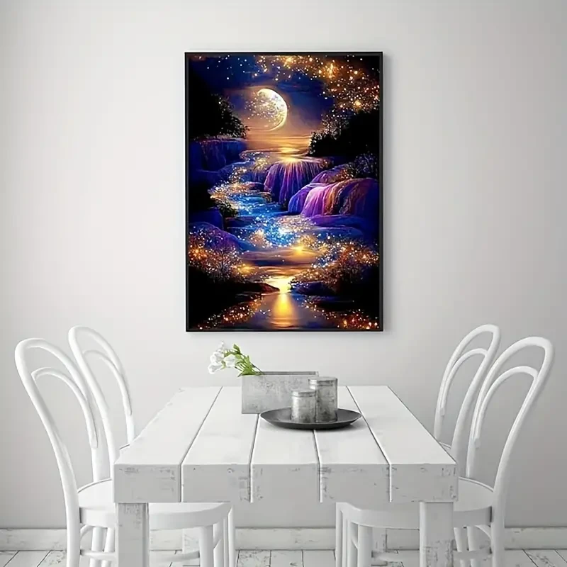 Moon Waterfall Diamond Art Kits For Beginners