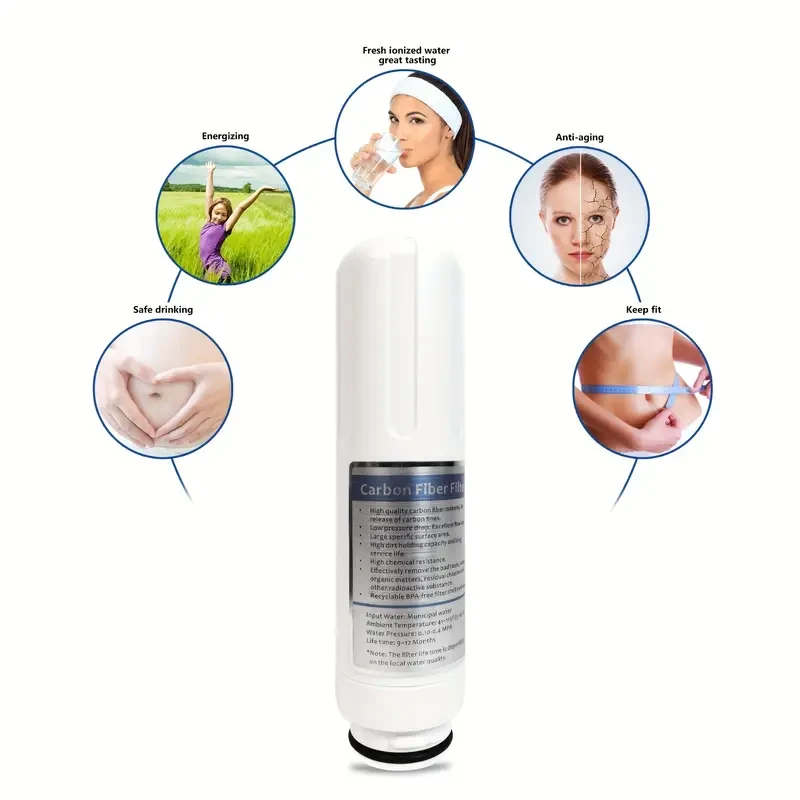 Active Carbon Filter Replacement - Enhance Water Purification, Remove Impurities, Odor, and Chlorine - Compatible with 729 Alkaline Water Ionizer Purifier Machine Only