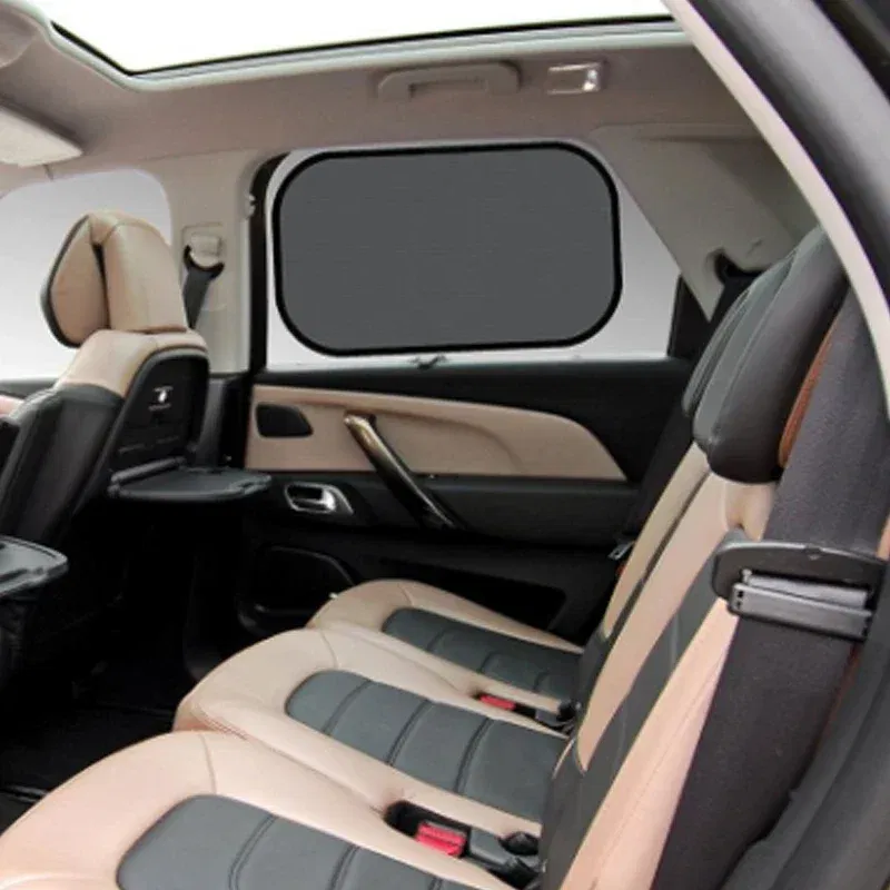 Color: WHITE, Ships From: CHINA - Car Sun Shade UV Protection Folding Auto Rear Window Sunshade 100x50cm Universal Mesh Back Window Visor with Suction Cups