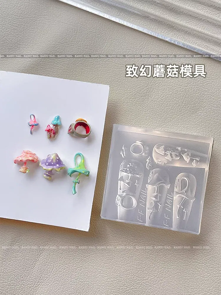 Color: PaleVioletRed - 1pc  Snake Flamingo Jellyfish Dragon Dtream 3D Acrylic Mold  Nail Art DIY  Silicone  Nail Art Templates Nails Mold