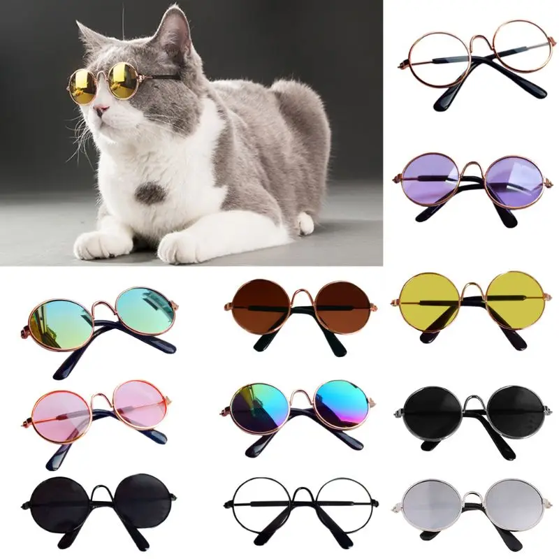 Color: Sky blue - Doll Cool Glasses Pet Sunglasses For BJD Blyth American Grils Toy Photo Props Dropship