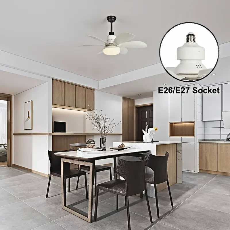 1pc Multifunctional E26/E27 Socket Ceiling Fan