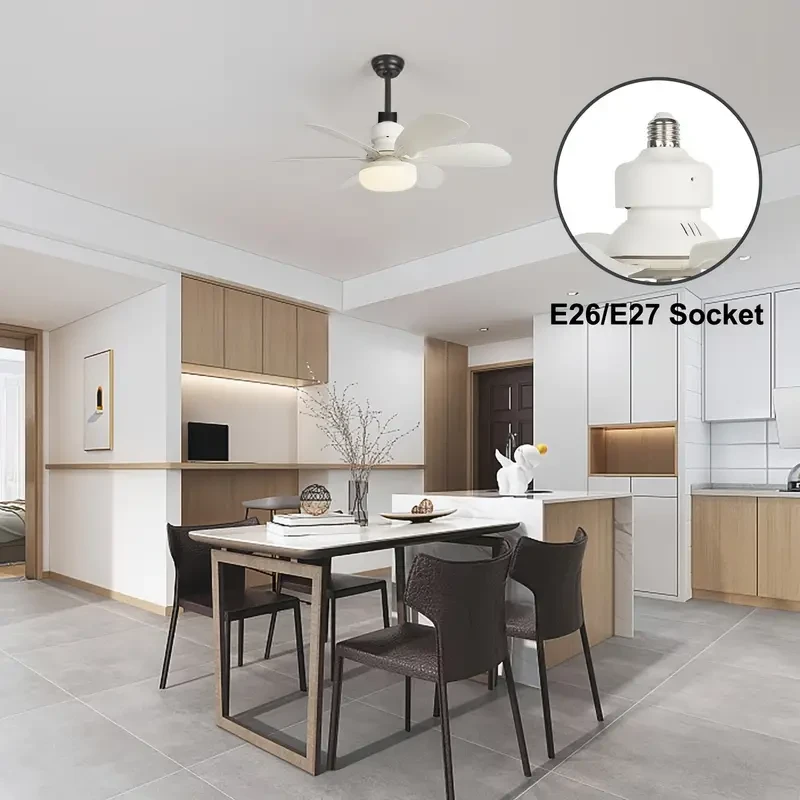 1pc Multifunctional E26/E27 Socket Ceiling Fan