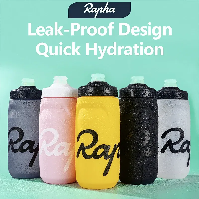 Color: Brown - Rapha Cycling Water Bottle 620/750ml Ultra light Leak-proof squeezable Taste-free Camping Hiking Sports Bicycle Kettle