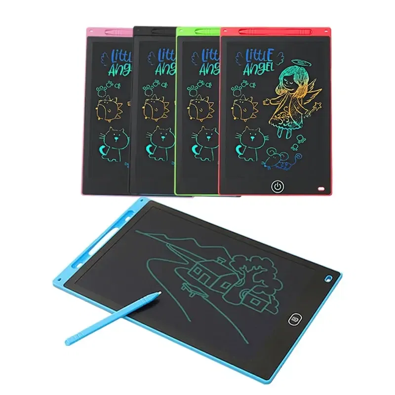 Color: Clear - 12 Inch LCD Writing Tablet Drawing Board Graffiti Sketchpad Mgaic Erasable Handwriting Pad Toys for Kids Boys Gifts