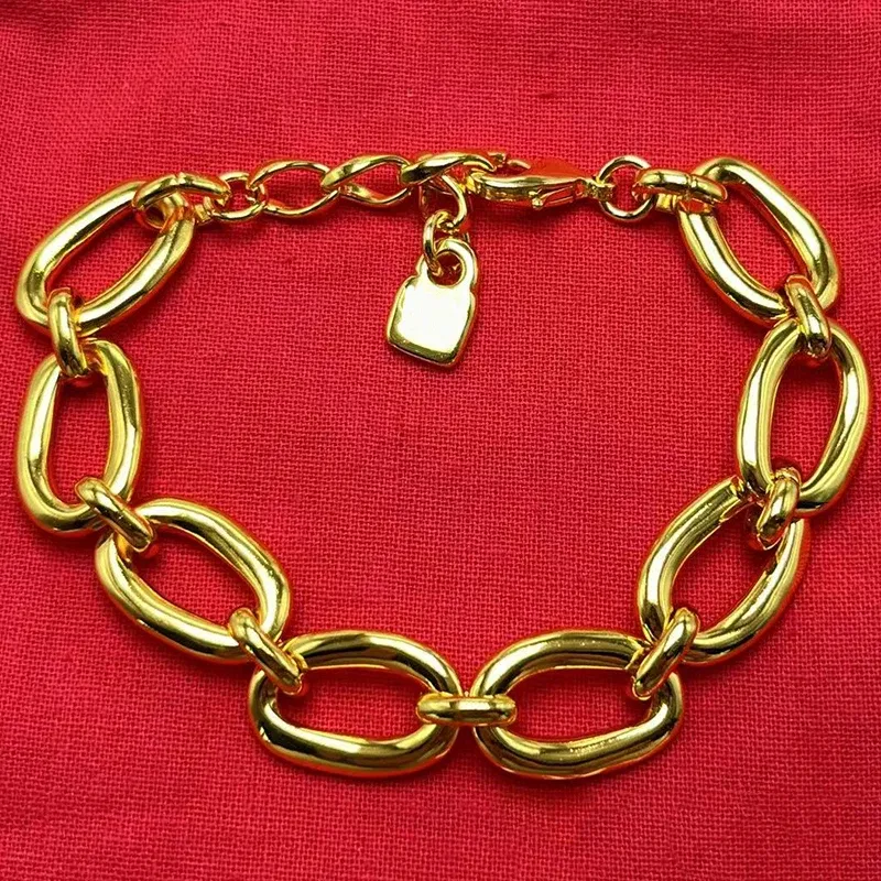 Metal Color: Gold-color - gift of New Hot Spanish jewelry lightweight luxury jewelry bracelet ladies party exquisite accessories high-quality gifts