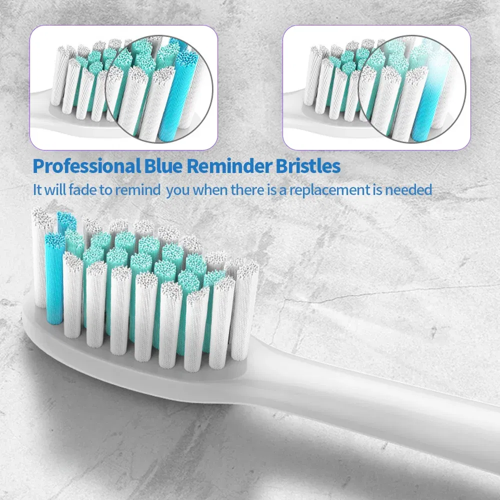 Color: Blue - Electric toothbrush head, replaceable sonic electric toothbrush head, suitable for Philips Sonicare's electric replaceable brush