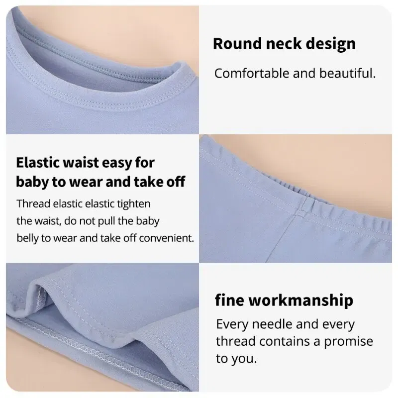 Color: Pink, Kid Size: 7 - 2-Piece Children's Thermal Underwear Suit boys' Autumn Clothes And Trousers Padded Cotton Sweater Girls' Casual Joker Home Cloth