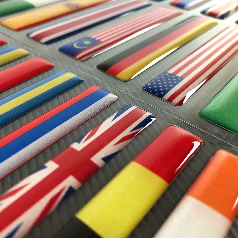 Color: Khaki - 3D Reflective National Flag Sticker Motorcycle Accessories Car Decal British Italy USA France Russia Spain Brazil Chile ukraine