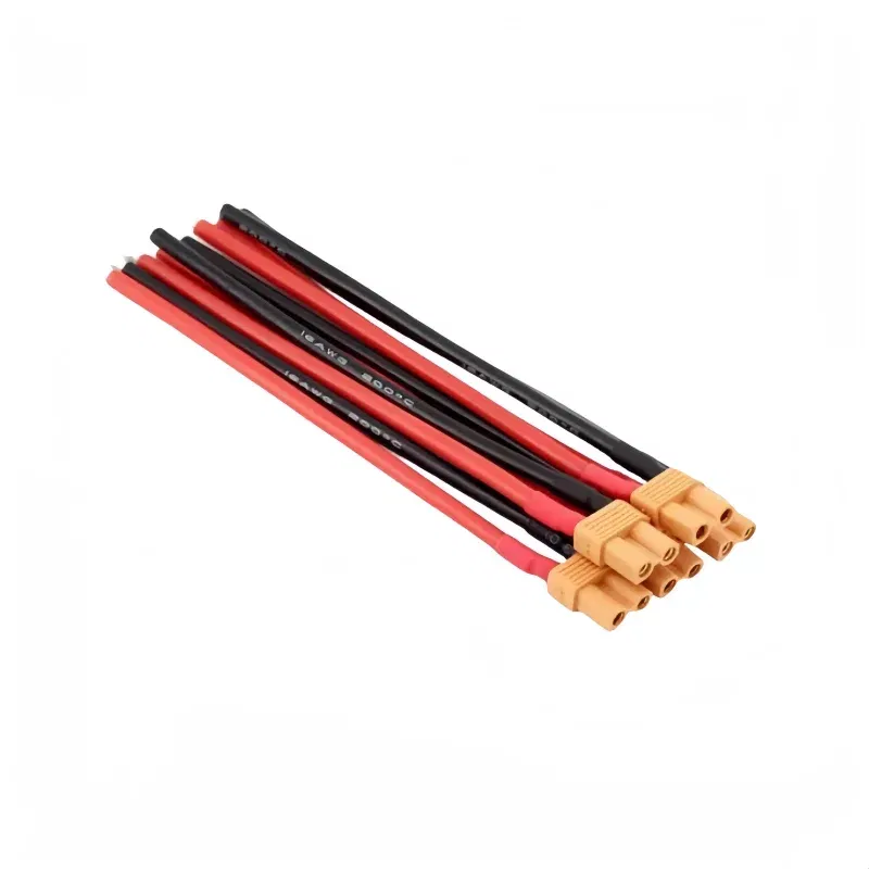 Color: Red - XT30 Pigtail Plug Male and Female Connector with 100mm 16AWG Tinned Wire Cable for RC Fixed wing Lipo Battery FPV Drone charger
