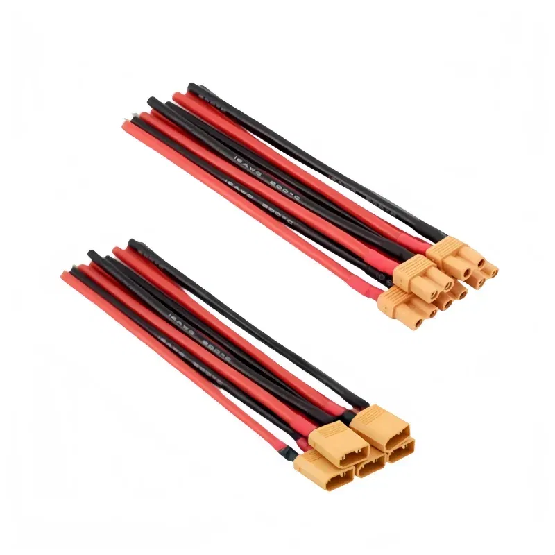 Color: Red - XT30 Pigtail Plug Male and Female Connector with 100mm 16AWG Tinned Wire Cable for RC Fixed wing Lipo Battery FPV Drone charger