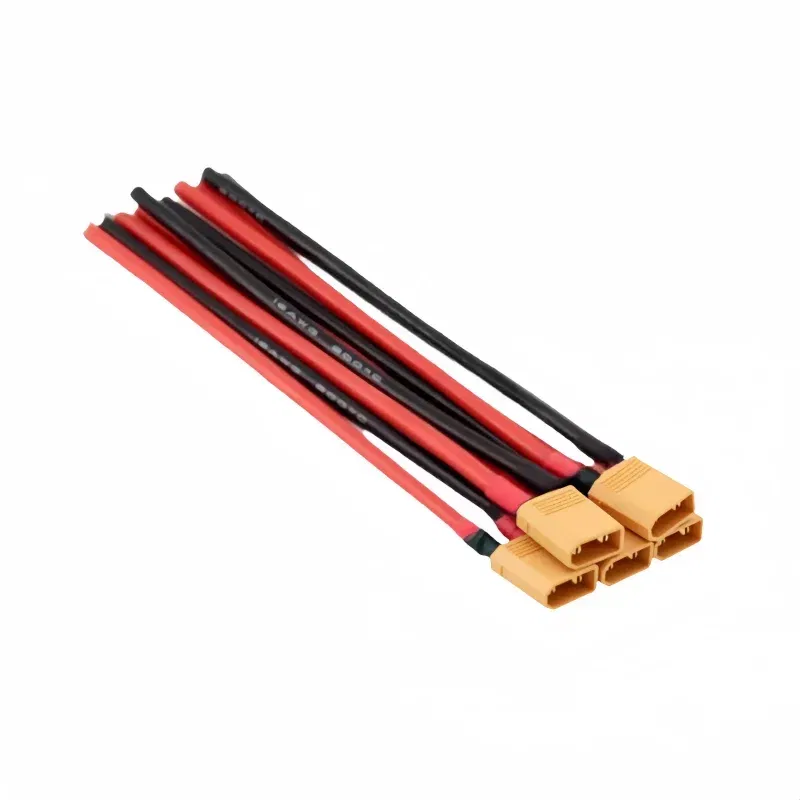 Color: Red - XT30 Pigtail Plug Male and Female Connector with 100mm 16AWG Tinned Wire Cable for RC Fixed wing Lipo Battery FPV Drone charger