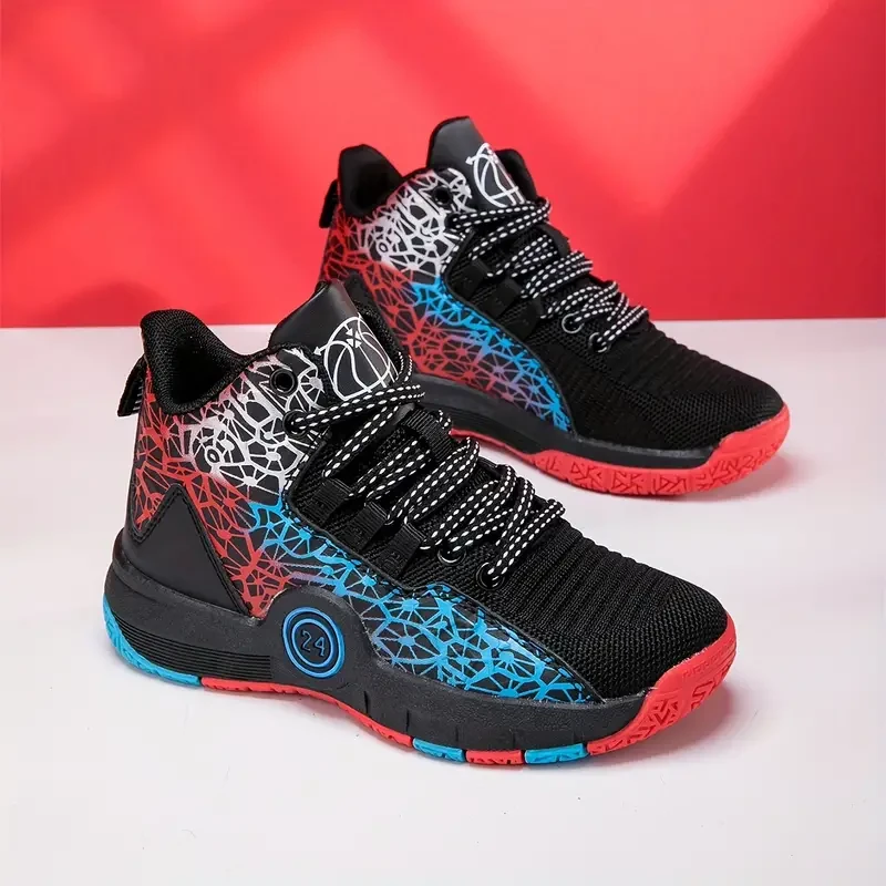 Boy's Trendy High Top Basketball Shoes