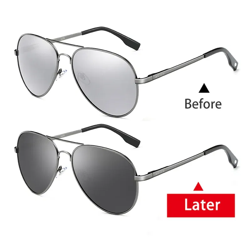 Lenses Color: Red, Frame Color: MULTI - Myopia Photochromic Sunglasses Diopter Polarized Driving Goggle Men Chameleon Change Color transition Prescription Sun Glasses