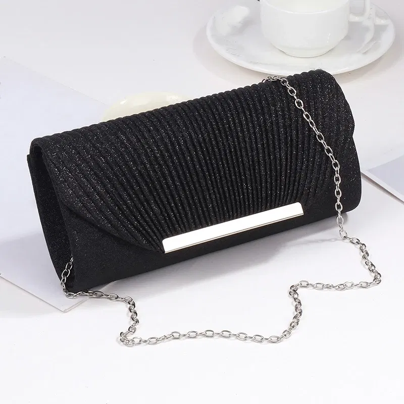 Color: black - Fashion Elegant Clutch Bag New 2023 Hot Selling Chain Dinner Bag Bride Bridesmaid Lady Handbag Factory Outlet