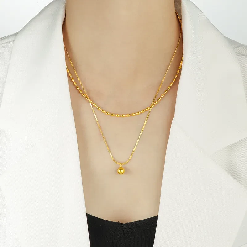 Minimalist Double-Layer Gold Necklace