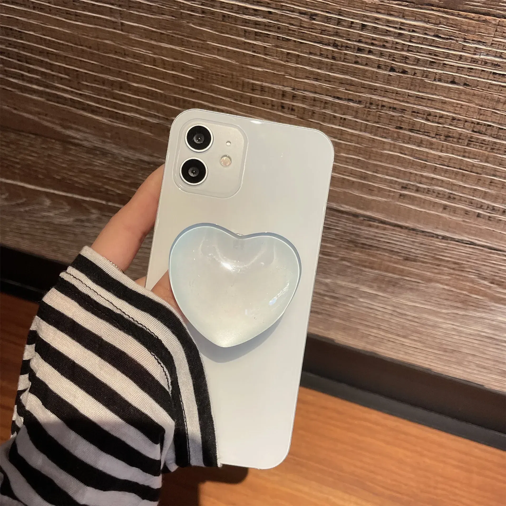 Color: Green - Phone Holder Popular Socket Griptok Finger Grip Bracket Stand Love Heart Ins Style Cute Poping Pink White Cellphone Accessory