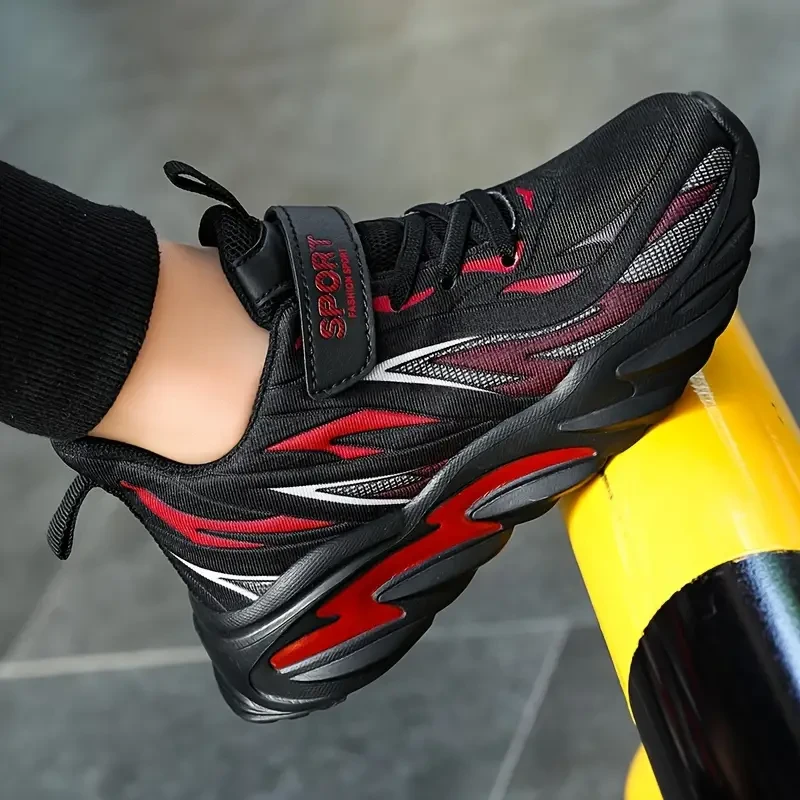 Boy's Trendy Flame Pattern Chunky Shoes