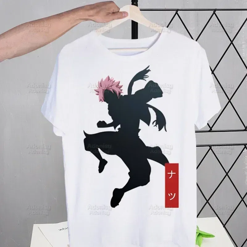 Color: SKY BLUE, Size: S - Anime Fairy Tail Cartoon Natsu Erza Gray Lucy T-shirts Summer Men/Women Hip Hop Tshirt Streetwear t shirts Short Sleeve Tops