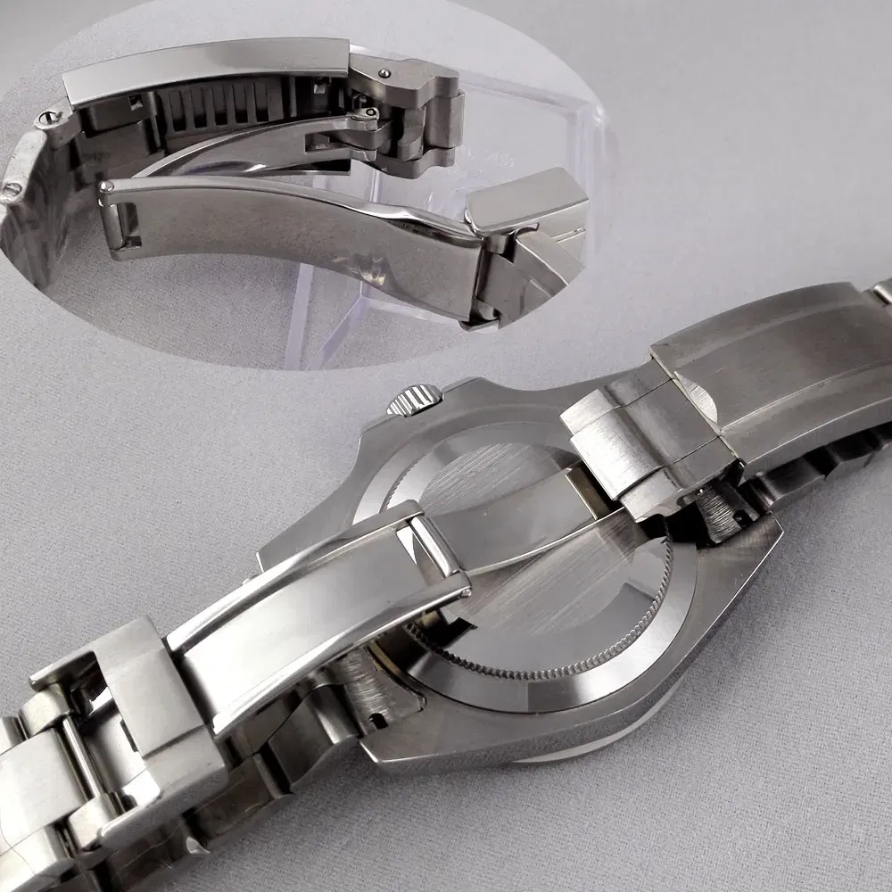 Color: Pink, Size: Option 1 - Sterile Men's Watch 40mm Genuine NH35 Automatic Movement 10ATM Water Resist Sapphire Glass Black Dial Date 316L Oyster Bracelet