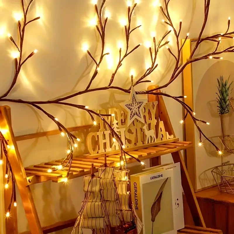 Dimmable Warm Yellow LED Tree Branch Wall Lamp