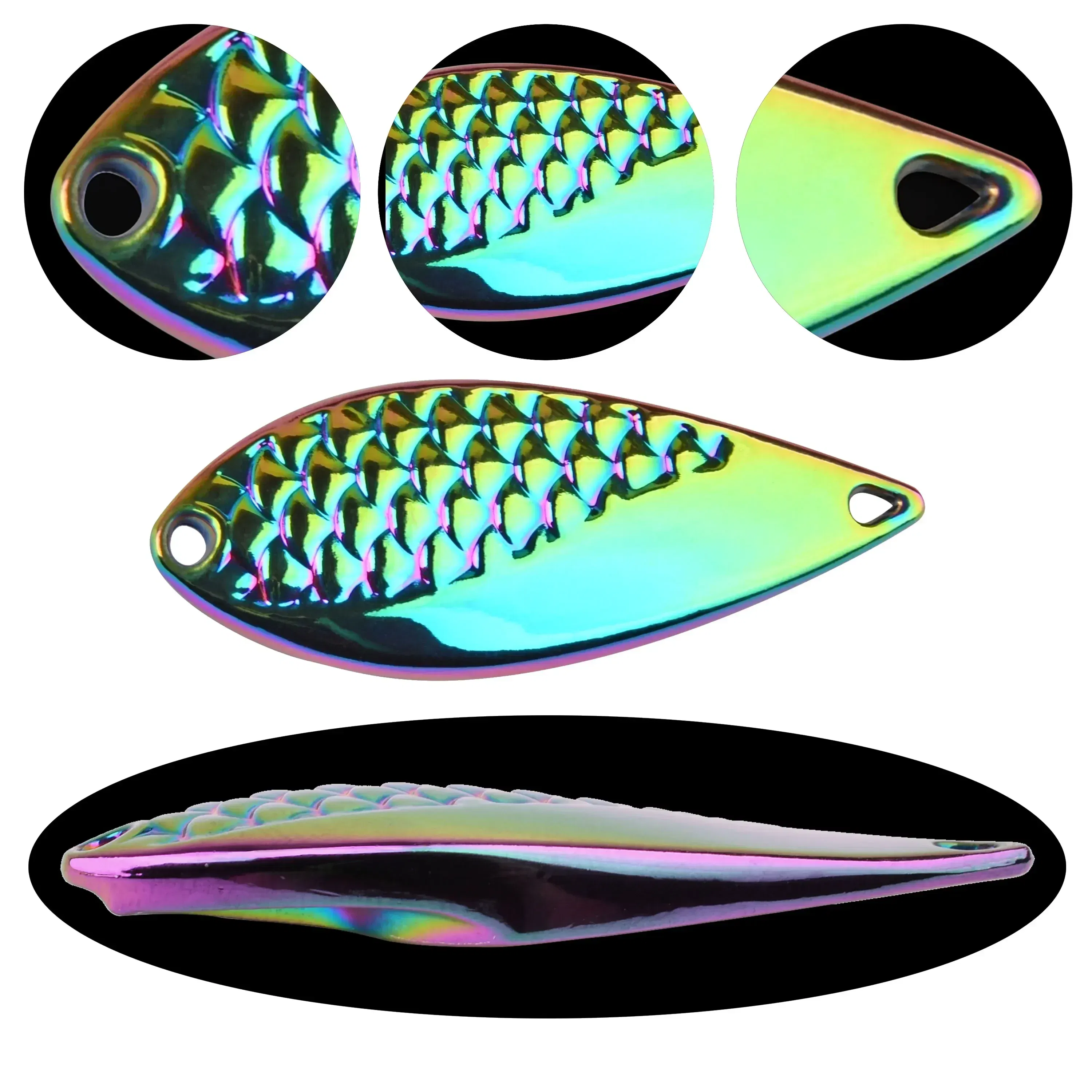 Color: IVORY WHITE - Metal Spoon Sequin Fishing Lure 2.5g 3.5g 5g 7g 10g 15g 20g Pesca Leech Jig Wobbler Crankbaits for Fly Fishing Hard Baits Lures