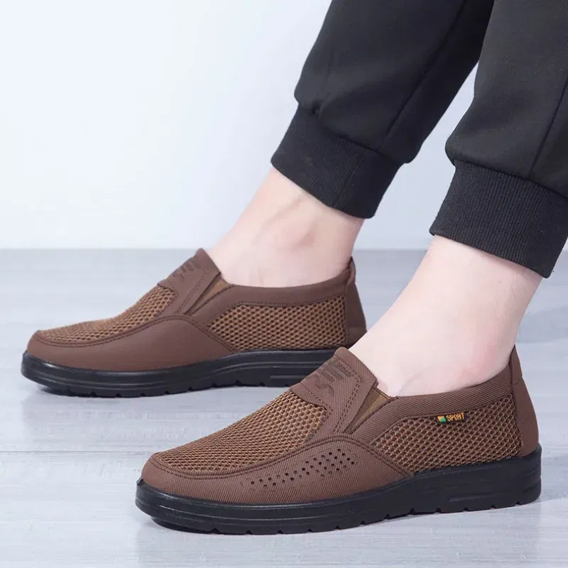 Color: Dark Grey, Shoe Size: 45 - 2023 Summer Hot sale Sneakers Men Fashion Casual Walking Shoes Breathable Mens Loafers Zapatillas Hombre men casual shoes