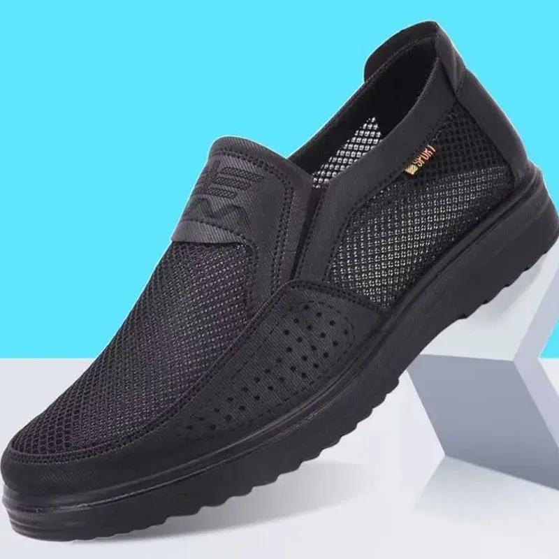 Color: Dark Grey, Shoe Size: 45 - 2023 Summer Hot sale Sneakers Men Fashion Casual Walking Shoes Breathable Mens Loafers Zapatillas Hombre men casual shoes