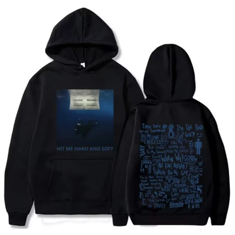 Color: army green, Size: L - 2024 Hit Me Hard and Soft Tour Hoodie Billie Hoodie Men's Hoodie Sudaderas Men's Casual Sports
