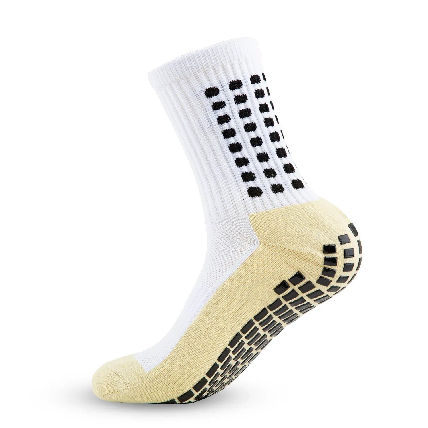Color: Yellow - Anti-slip Soccer Women Men Outdoor Sport Grip Football Yoga Socks