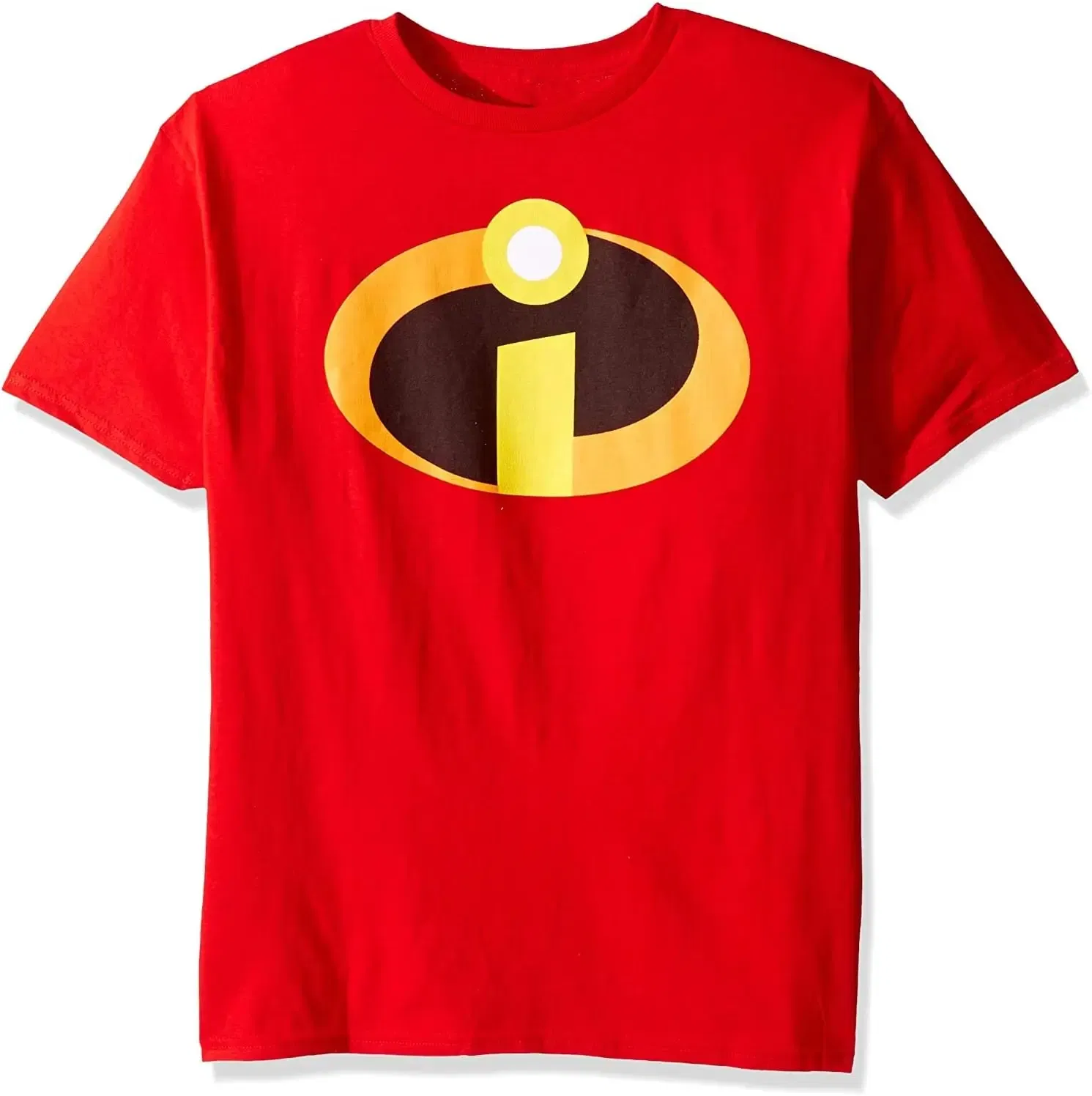 Color: Red, Size: 4XL - Disney Pixar The Incredibles Logo Symbol Costume T-Shirt