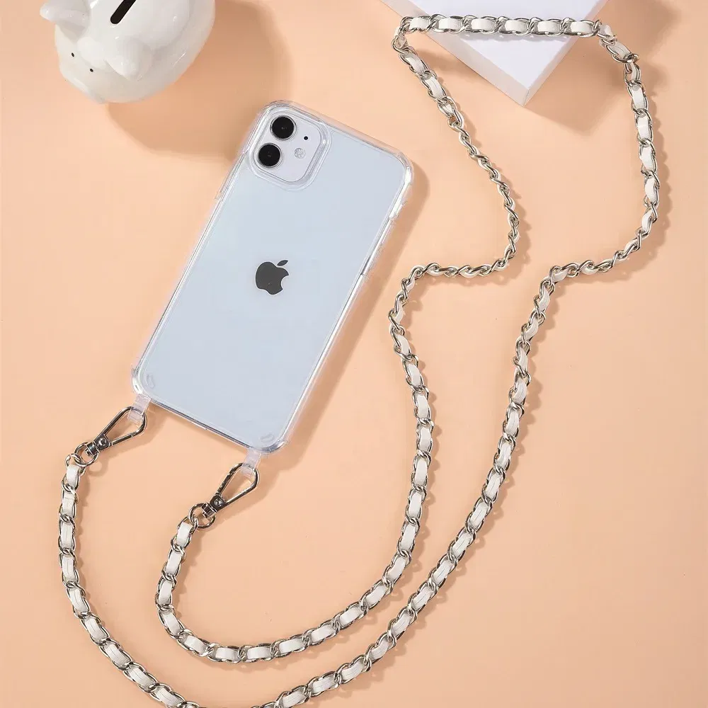 Color: Black, Bundle: Case & Strap, Material: PU - Crossbody Lanyard Necklace Pearl Bracelet Phone Case with Chain for Iphone 13 12 14 Pro Max 15 X XS 6S 7 8 Plus Cover with Strap