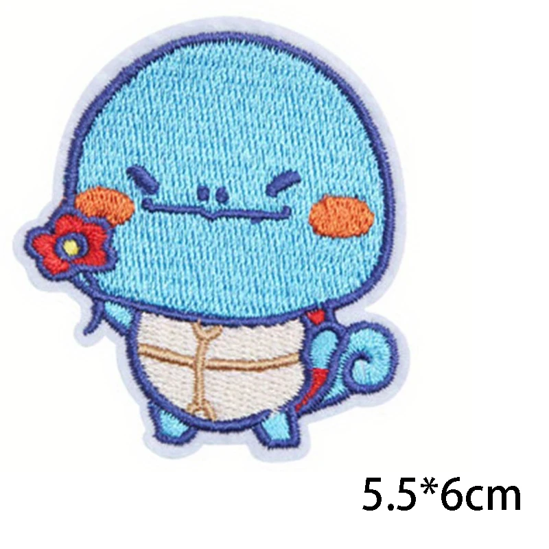 Color: Antique Zinc - Kawaii Animals Patch Anime Game Embroidered Patches For Clothing DIY Iron on Patches For Clothes Jacket Cartoon Patch Stickers