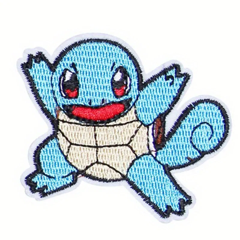 Color: Antique Zinc - Kawaii Animals Patch Anime Game Embroidered Patches For Clothing DIY Iron on Patches For Clothes Jacket Cartoon Patch Stickers