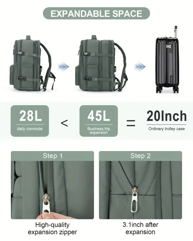 Extra Large Capacity Travel Backpack for 2024 Business Travel Storage Backpack