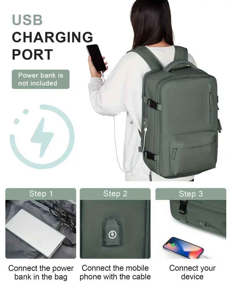 Extra Large Capacity Travel Backpack for 2024 Business Travel Storage Backpack