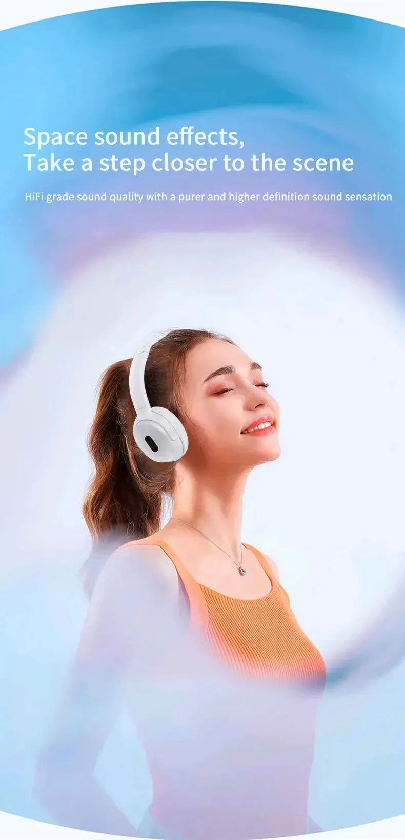 Foldable Wireless Headphones Bluetooth Sports Earphones Hifi Stereo Noise Cancelling Headphones With Mic Over Ear Gamer Headsets