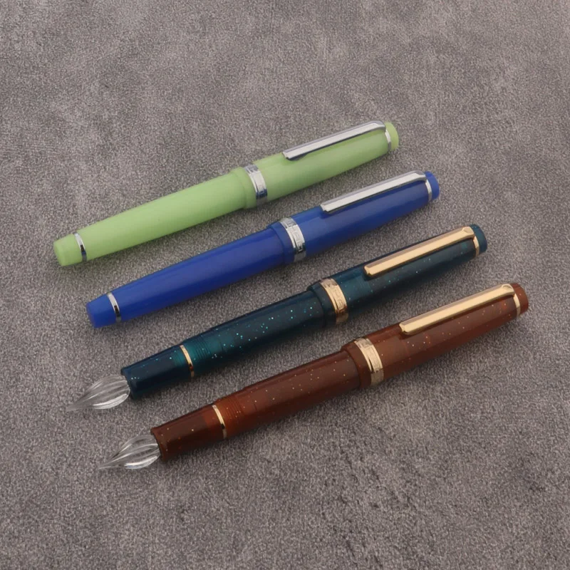 Color: Navy Blue - JinHao 82 Fountain Pen Color match Dip in water Glass Nib Stationery Office School Supplies Ink Pens