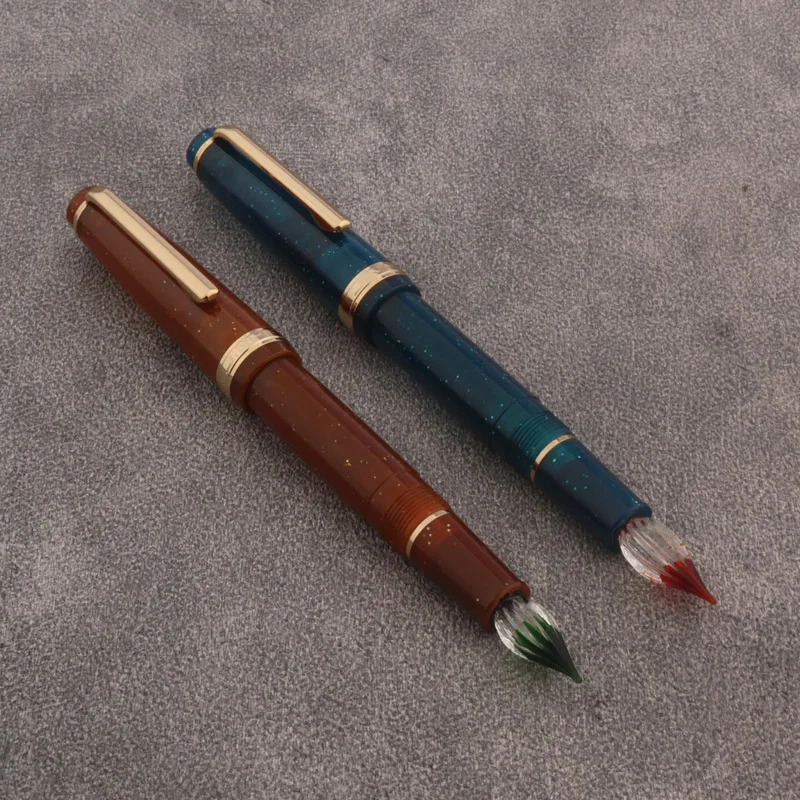 Color: Navy Blue - JinHao 82 Fountain Pen Color match Dip in water Glass Nib Stationery Office School Supplies Ink Pens