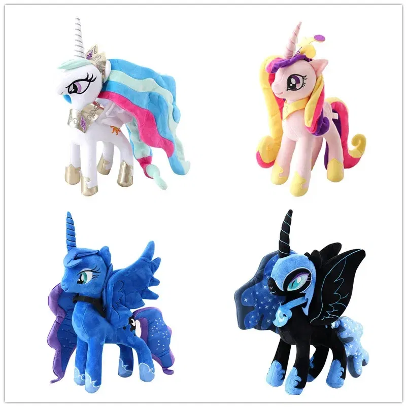 Color: VIOLET/?«?—?…° - Genuine My Little Pony Plush Toy Universe Princess Moon Princess Nightmare Month Crane Machine Anime Plush Children Gift