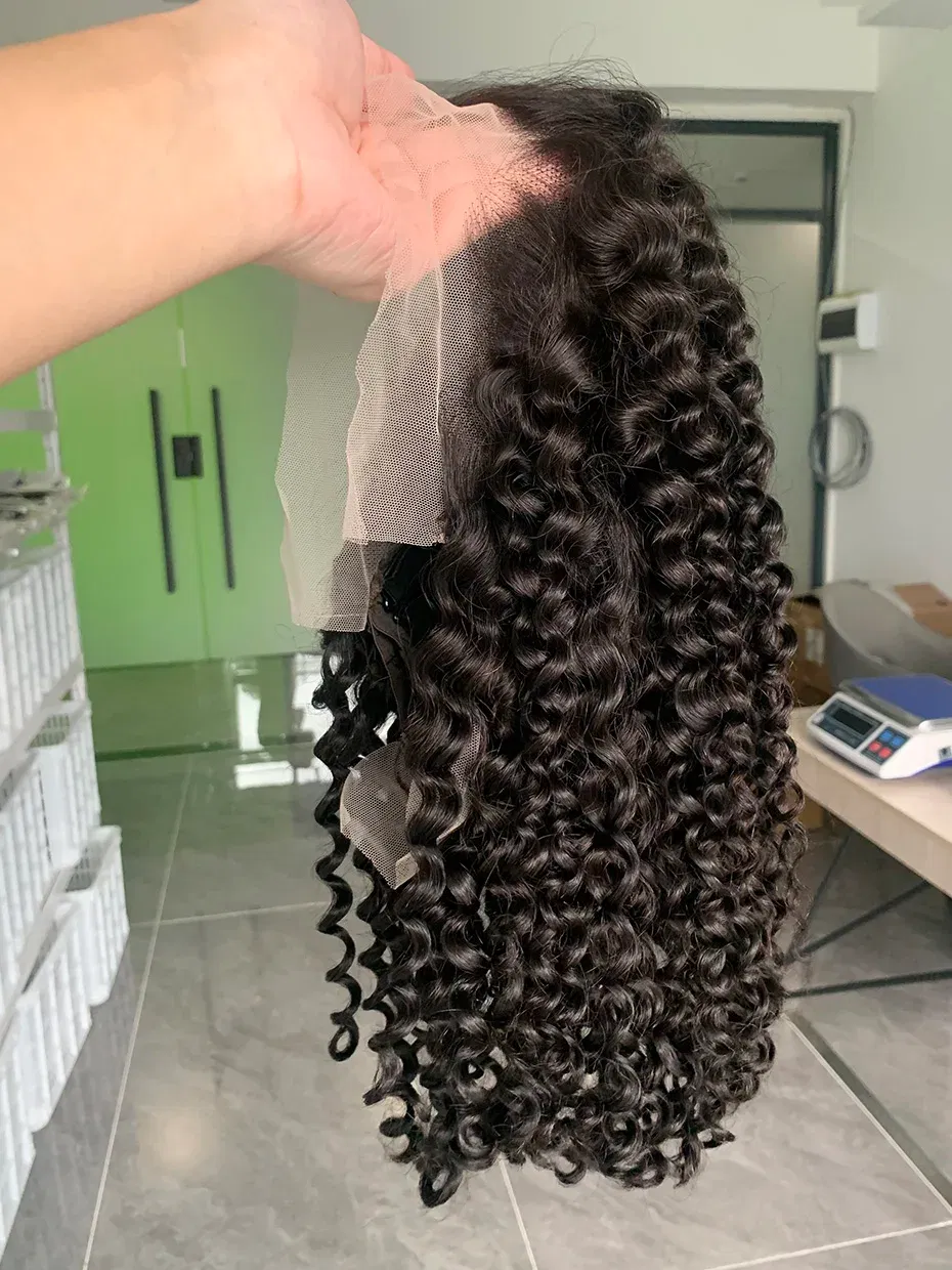 Hair Color: Natural Color, Ships From: CHINA, Stretched Length: 16inches, Density: 250% - Curly Wigs Full 250 Density Short Bob Wig Human Hair Vietnamese Raw 13x4 13x6 Double Drawn Jerry Curly Lace Front Human Hair Wig