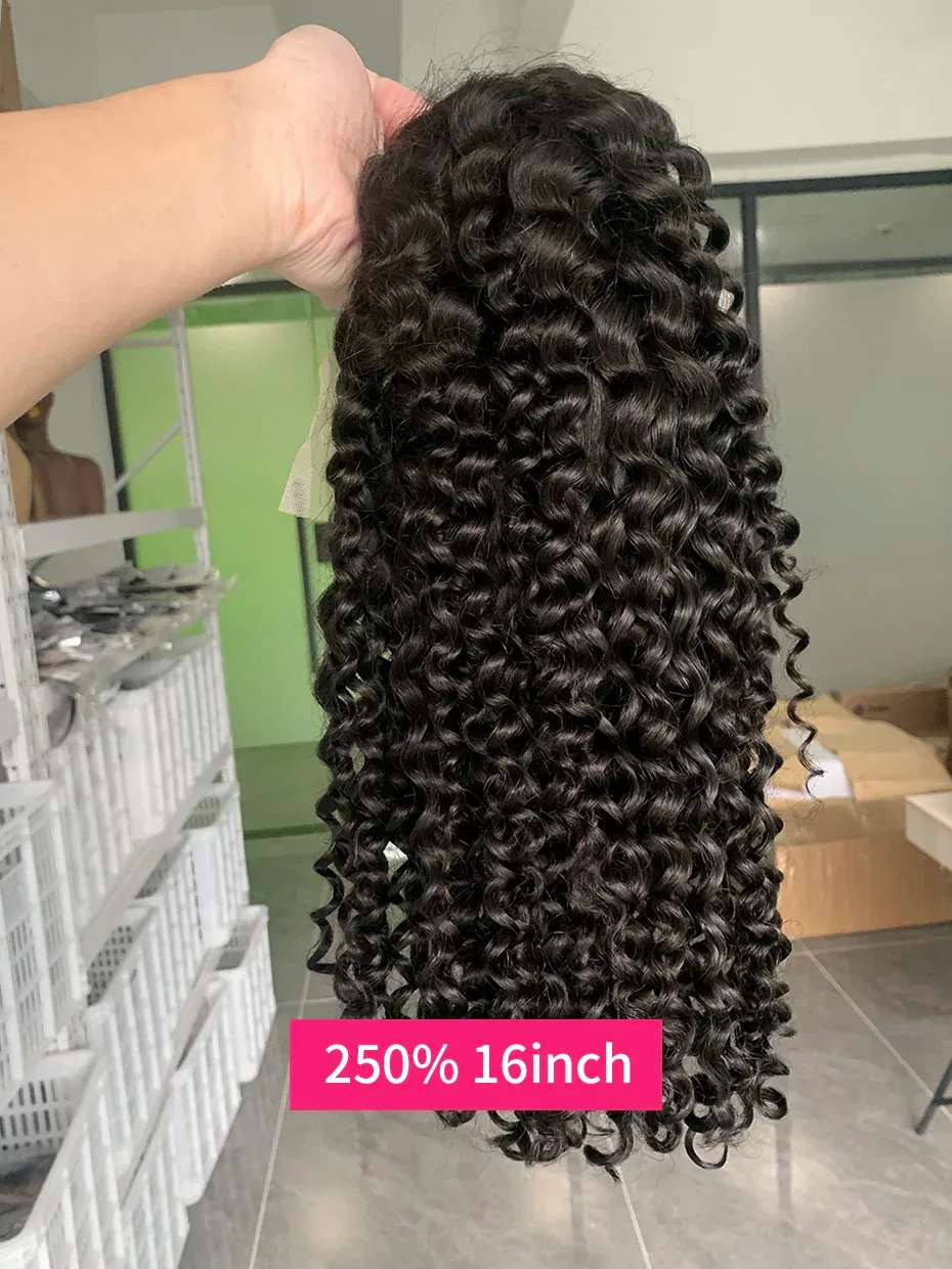 Hair Color: Natural Color, Ships From: CHINA, Stretched Length: 16inches, Density: 250% - Curly Wigs Full 250 Density Short Bob Wig Human Hair Vietnamese Raw 13x4 13x6 Double Drawn Jerry Curly Lace Front Human Hair Wig