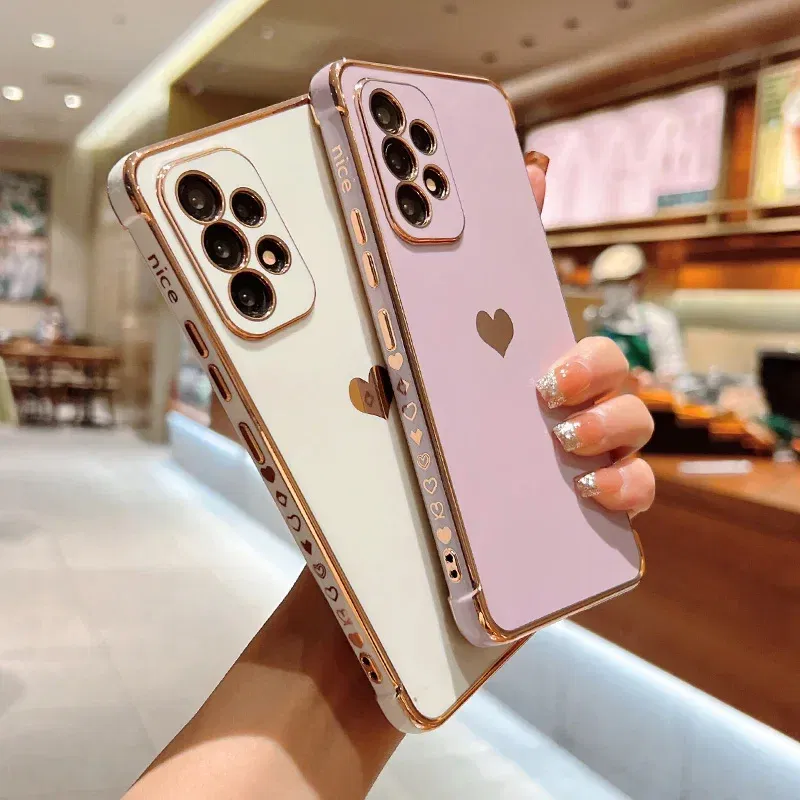 Color: Dark Grey, Compatible-Phone Models: For iPhone 13 Pro, Ships From: CHINA - Electroplating Side Love Heart Phone Case For Samsung Galaxy S25 Ultra S24 S23 S22 A16 A55 Protect Lens Shockproof Back Cover
