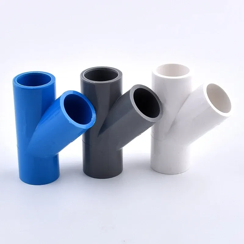 Color: grey, Diameter: 5/16'' - 1~10PCS I.D 20/25/32/40mm PVC Oblique Tee 45 Degree Connector Garden Irrigation Aquarium Fish Tank Watering Fittings Joint