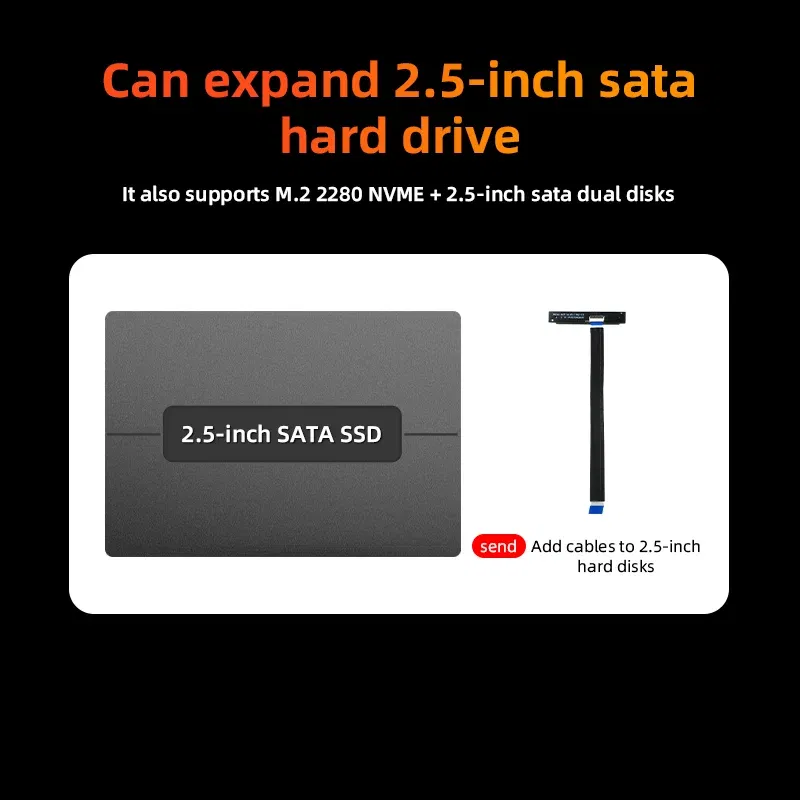 Cable length: 0.8m, Color: WHITE, Ships From: CHINA - Top AMD R7 5800H 5700U 4800H R5 5500U 4500U Mini PC Supports up to 32GB RAM 2T NVME SSD WIFi6 Computer PC Win 11 Pro